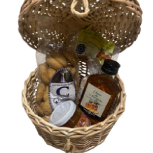 Cesta com Tampa com Kit de Ananás, Maracujá ou Chá