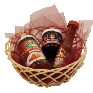 Cesta com Kit de Ananás, Maracujá, Chá ou Pimenta