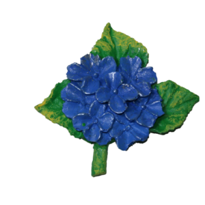 Magnético Hortênsia Azul – 3 Folhas